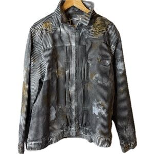 Embellish Men’s Keaton Dark Wash Black and White Men's Jacket NWT Sixe XXL